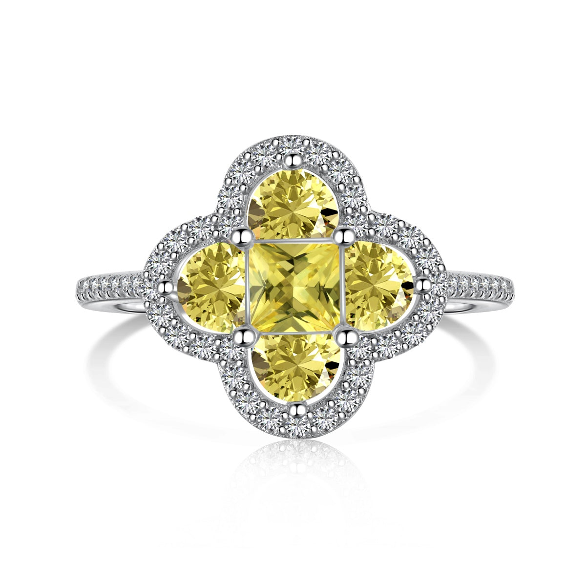 [AuraEcho]Luxurious Eternity Flower Shape Banquet Ring