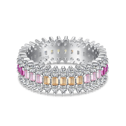 [AuraEcho]Ornate Colorful Radiant Cut Daily Ring