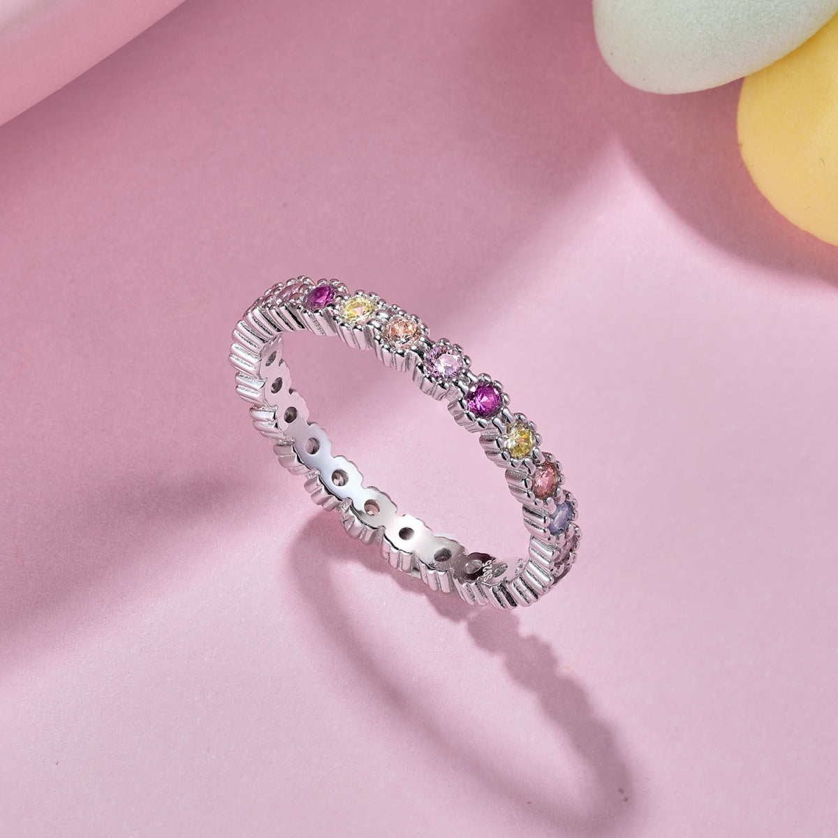 [AuraEcho]Exquisite Colorful Round Cut Party Ring