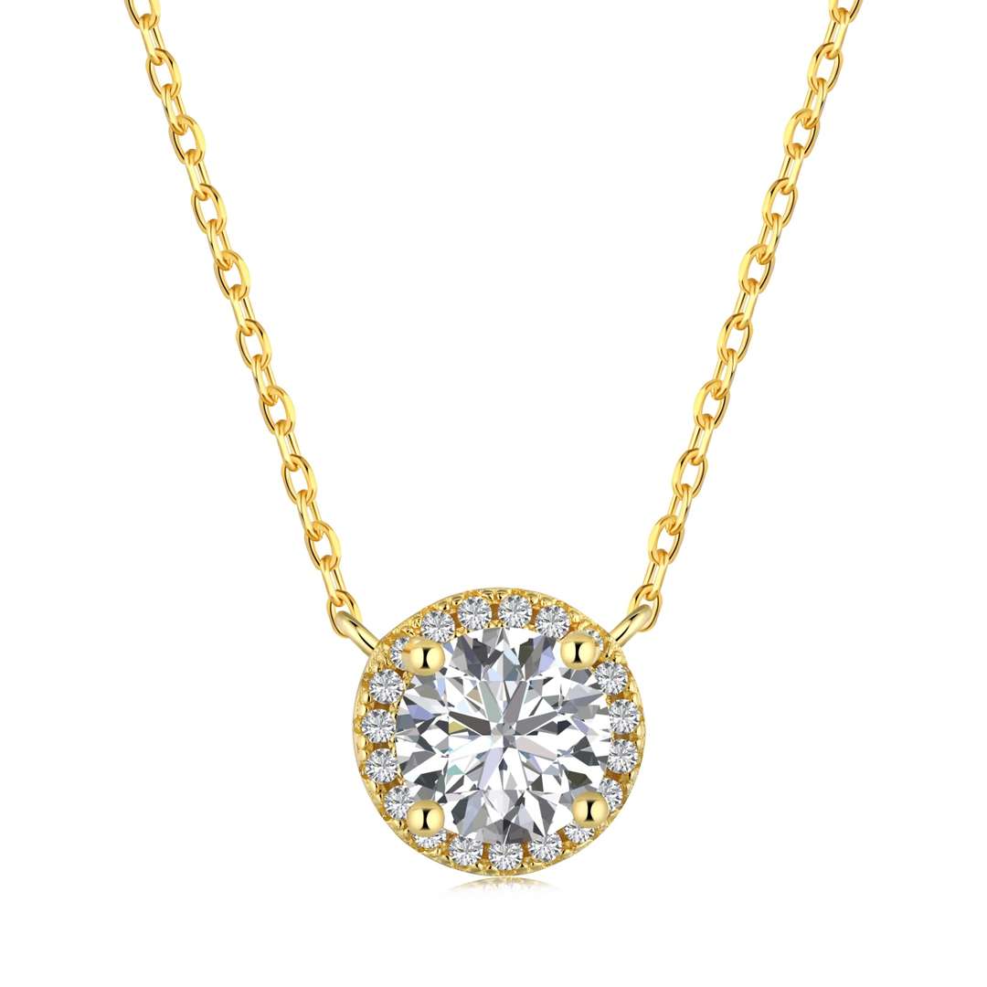 [AuraEcho]Luxurious Round Cut Necklace