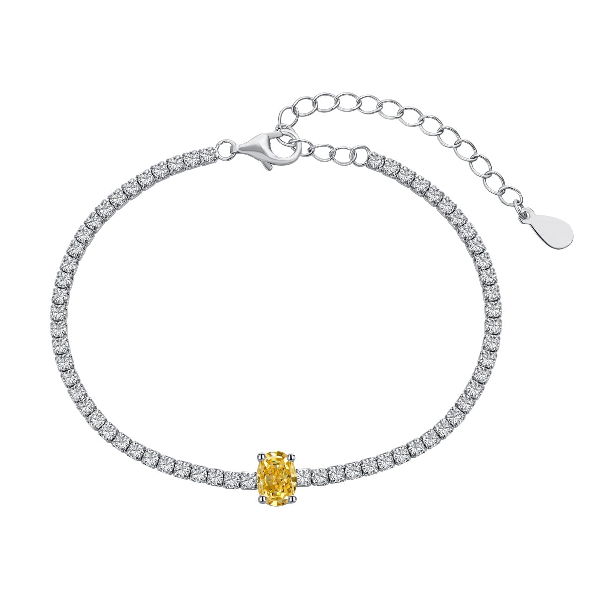 [AuraEcho]0.75 Carat Exquisite Oval Cut Daily Bracelet