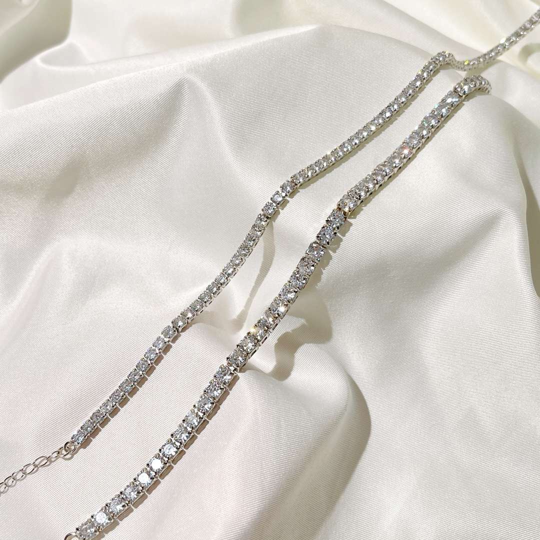 [AuraEcho]Elegant Tennis Chain Necklace