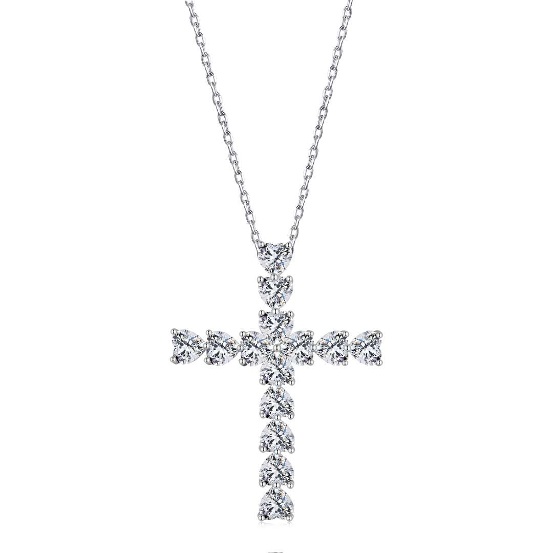 [AuraEcho]Radiant Cross Shape Necklace