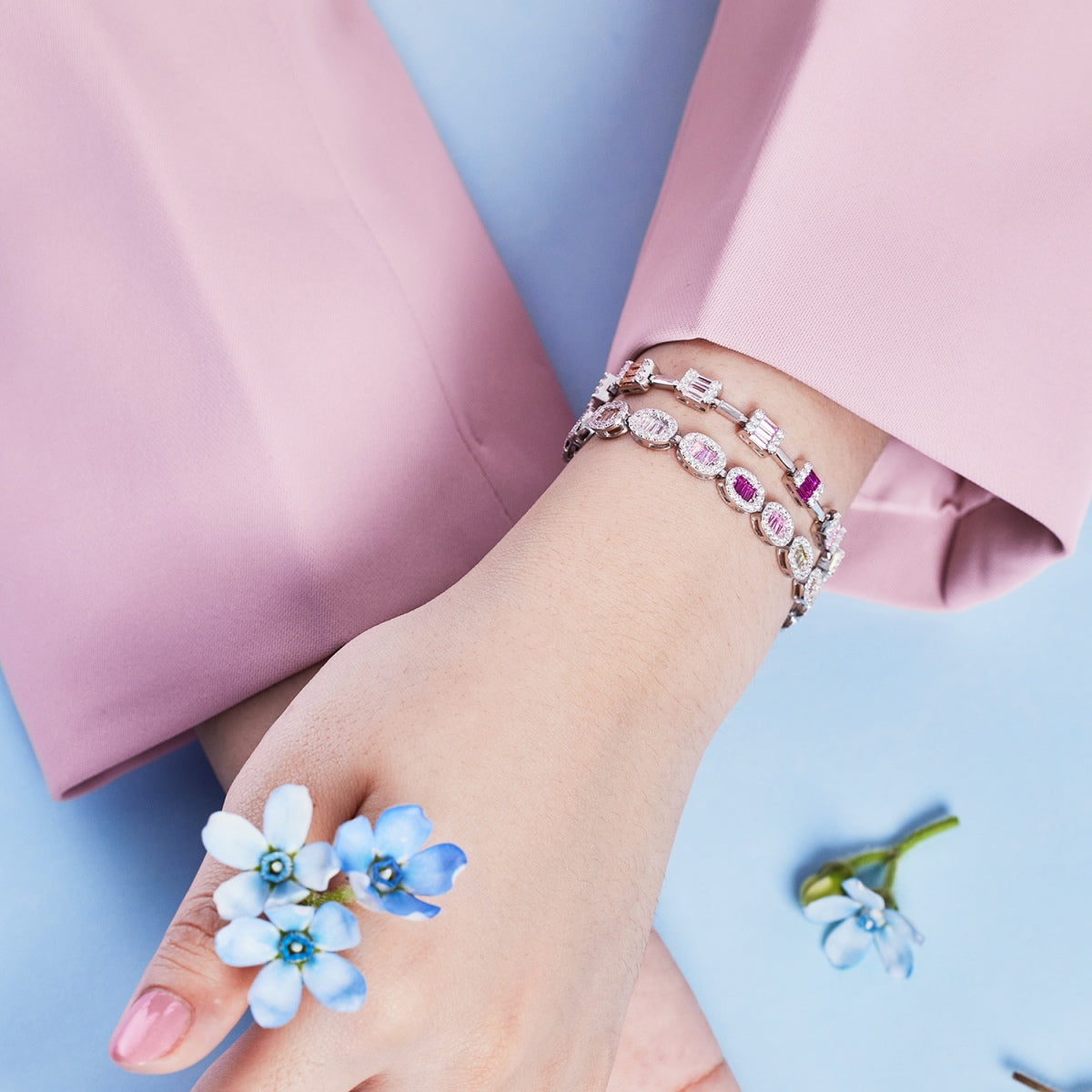 [AuraEcho]Dainty Charming Emerald Cut Daily Bracelet