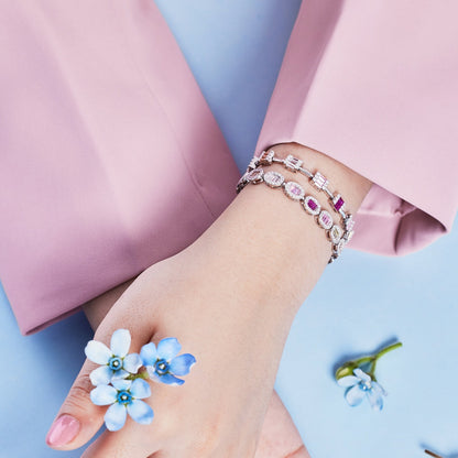 [AuraEcho]Dainty Charming Emerald Cut Daily Bracelet