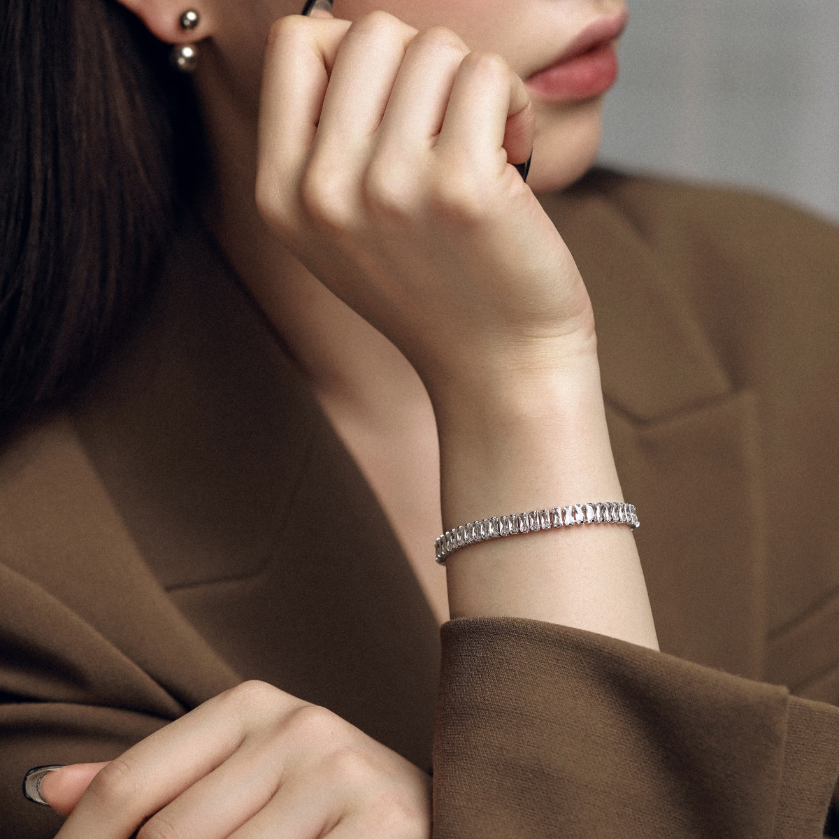 [AuraEcho]Exquisite Emerald Cut Daily Bracelet