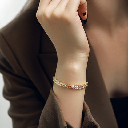 [AuraEcho]Exquisite Emerald Cut Daily Bracelet