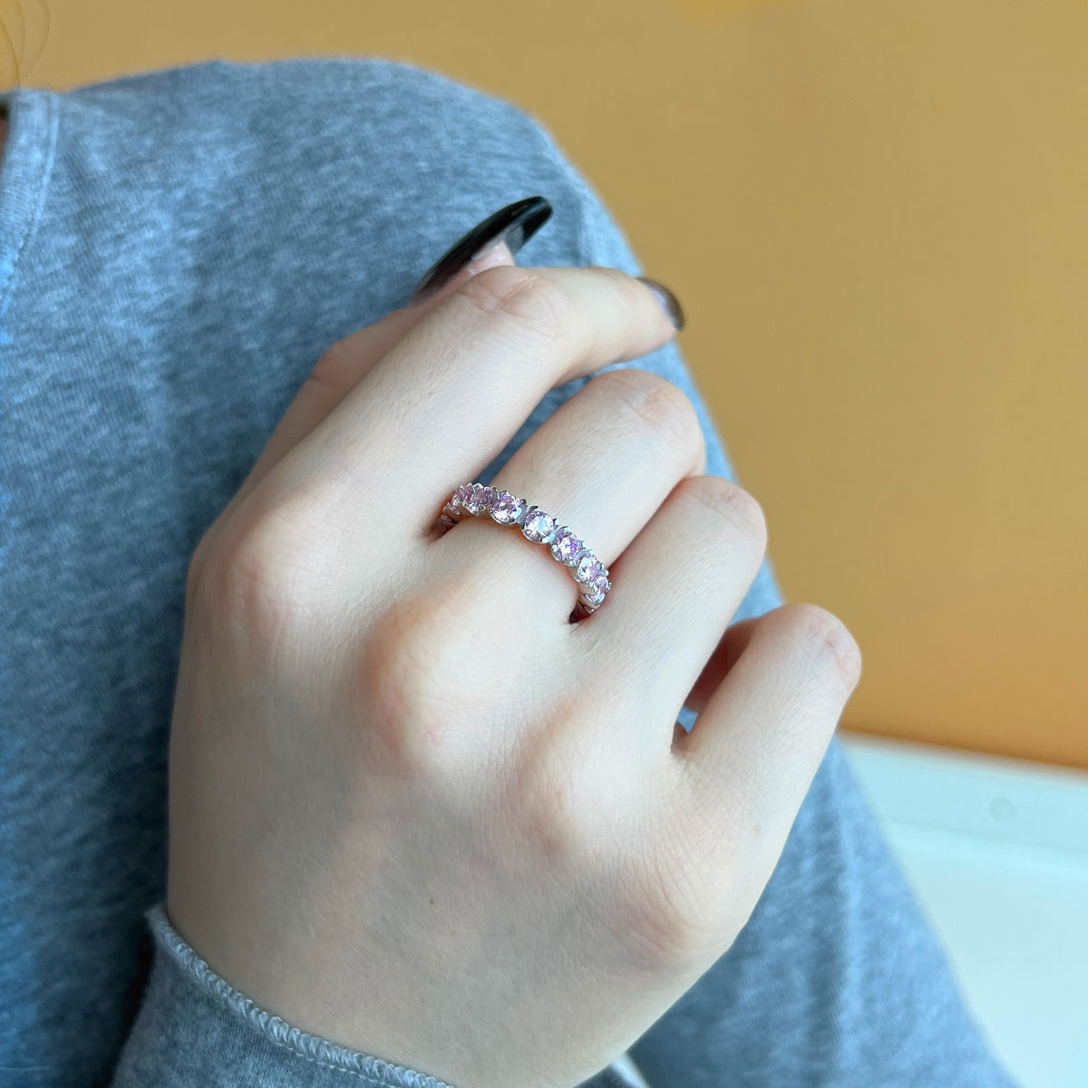 [AuraEcho]Eternity Round Cut Tennis Ring