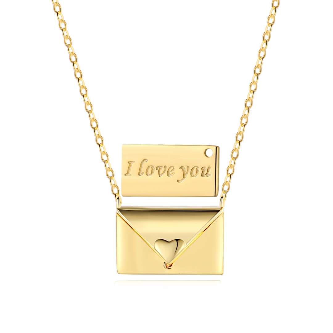 [AuraEcho]Envelope Heart Shape Mother's Day Necklace