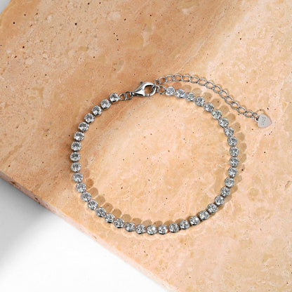 [AuraEcho]Ornate  Sparkling Round Cut Daily Bracelet