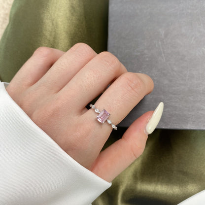 [AuraEcho]1.0 Carat Dainty Resplendent Radiant Cut Daily Ring