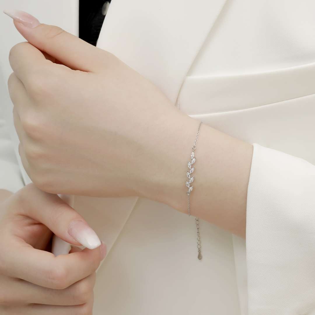 [AuraEcho]Elegant Wheat Leaves Shape Bracelet
