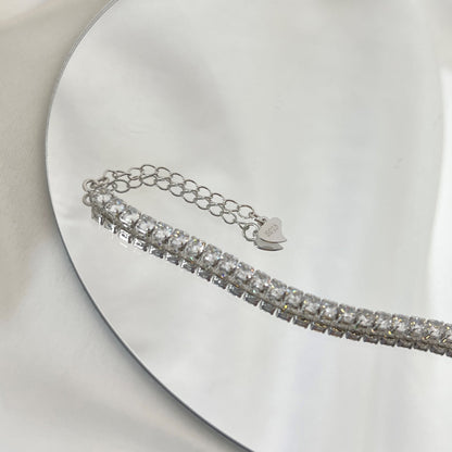 [AuraEcho]Sparkling Round Cut Daily Bracelet