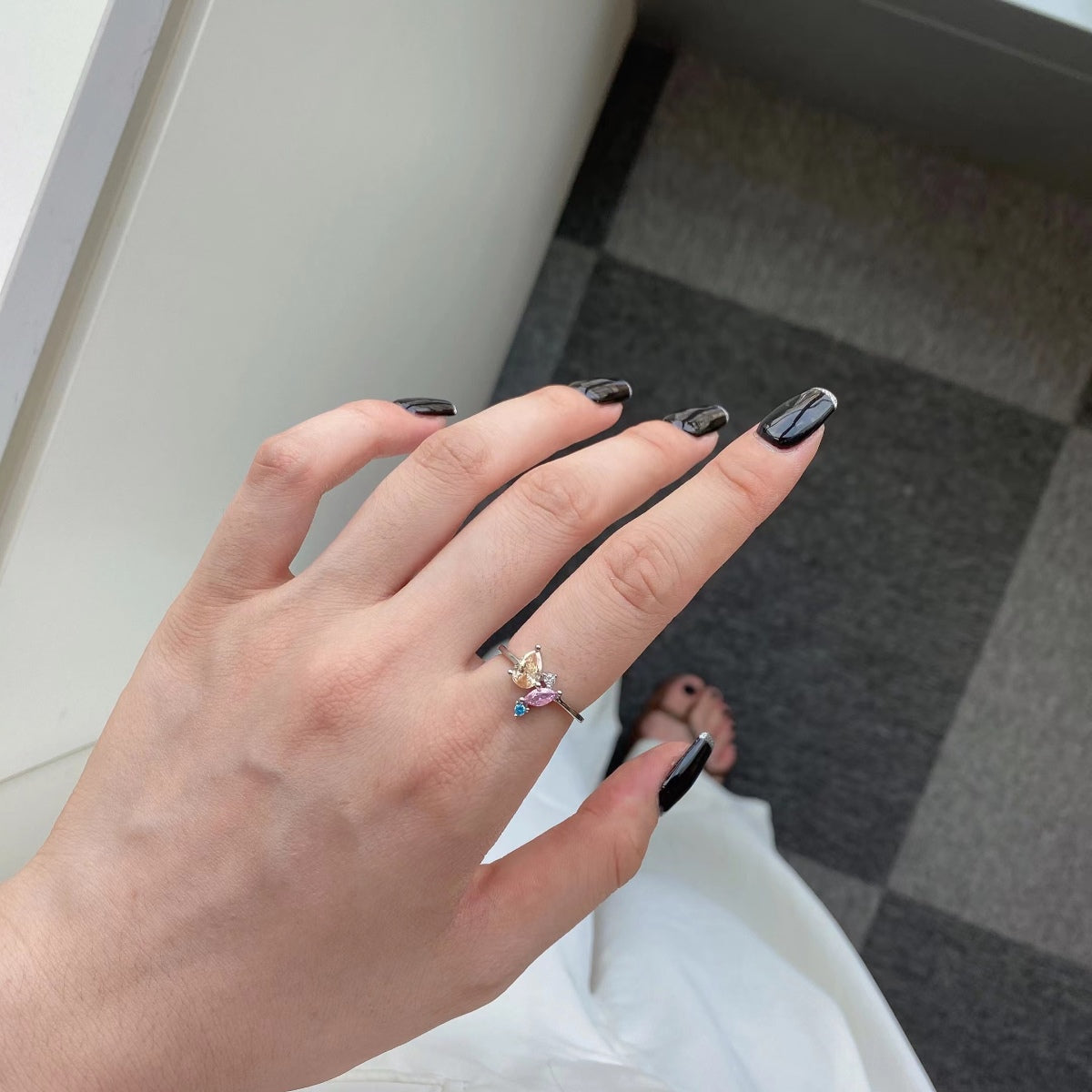 [AuraEcho]Radiant Colorful Multi Cut Daily Ring