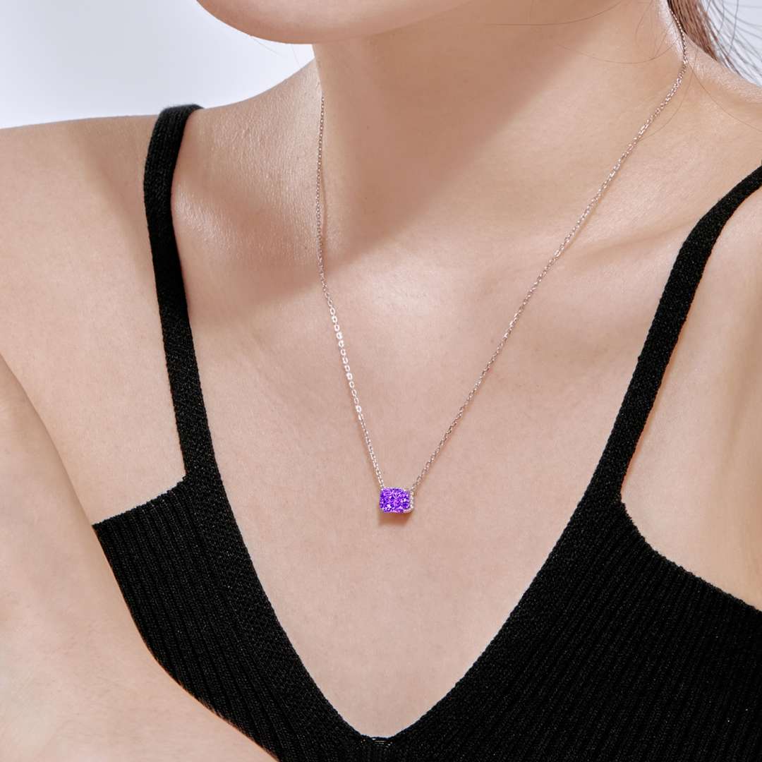 [AuraEcho]Luxurious Square Shape Colorful Necalack