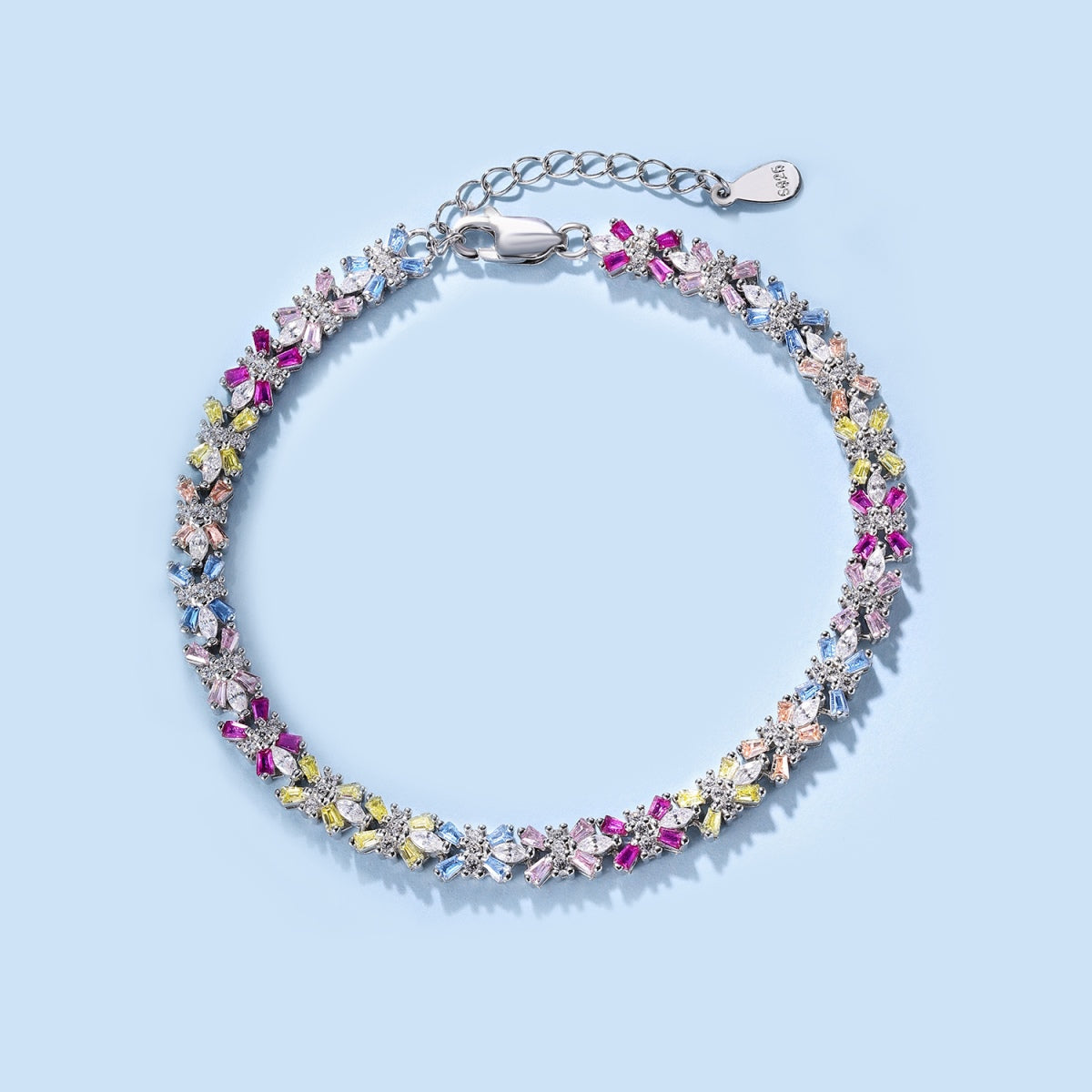 [AuraEcho]Radiant Colorful Emerald Cut Party Bracelet