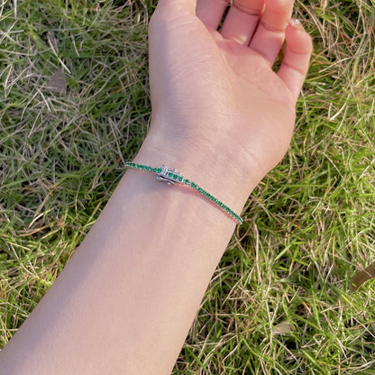 [AuraEcho]Radiant Colorful Round Cut Party Bracelet