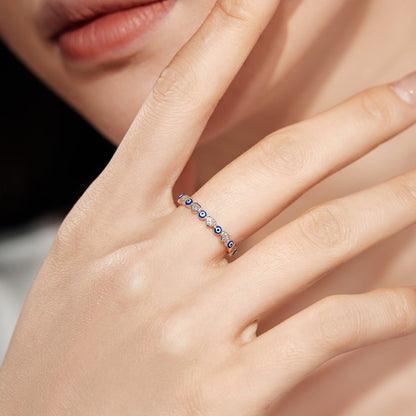 [AuraEcho]Radiant Colorful Round Shape Daily Ring