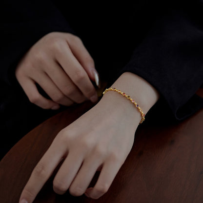 [AuraEcho]Sparkling Exquisite Round Cut Party Bracelet