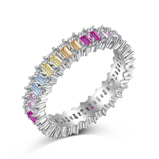 [AuraEcho]Splashy Ornate Emerald Cut Cocktail Ring