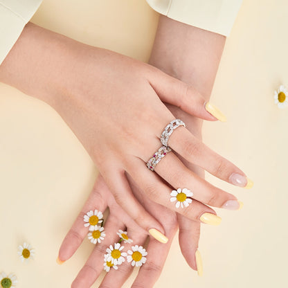 [AuraEcho]Sparkling Vibrant Emerald Cut Daily Ring