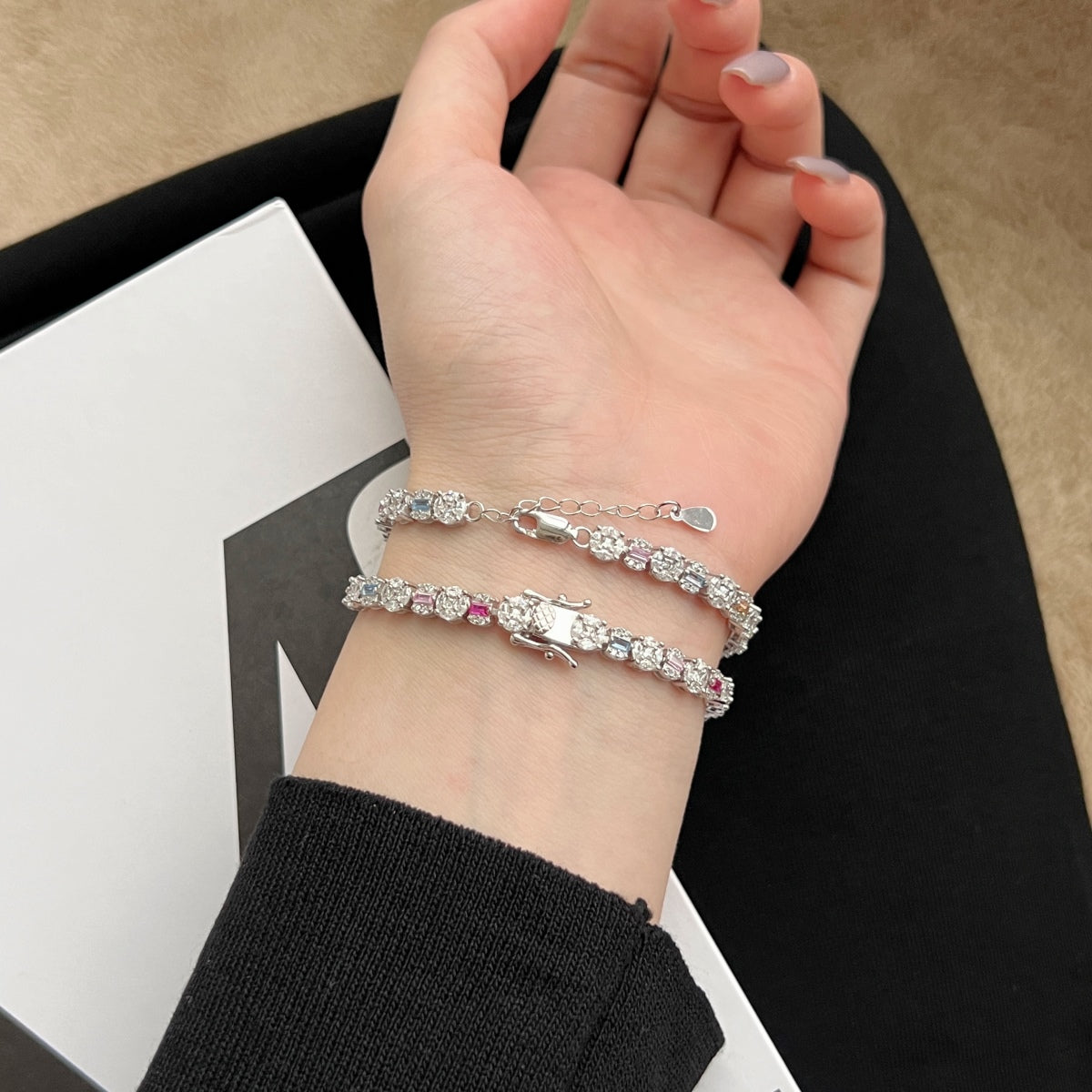 [AuraEcho]Dazzling Radiant Multi Cut Daily Bracelet