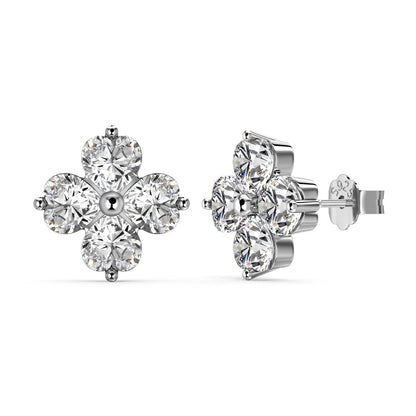 [AuraEcho]Four-Leaf Clover Ball Earrings