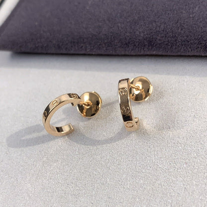 [AuraEcho]LOVE EARRINGS 2.65MM PINK GOLD