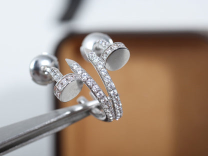 [AuraEcho]JUSTE EARRINGS 12.75MM SILVER DIAMOND
