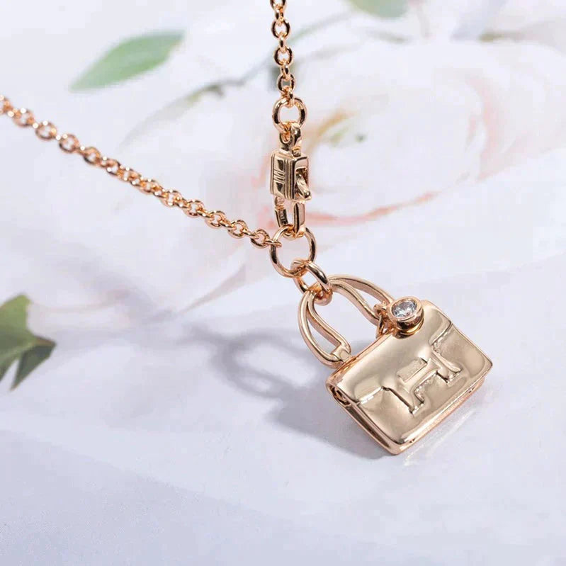 [AuraEcho]AMULETTE PEDANT ROSE GOLD NECKLACE