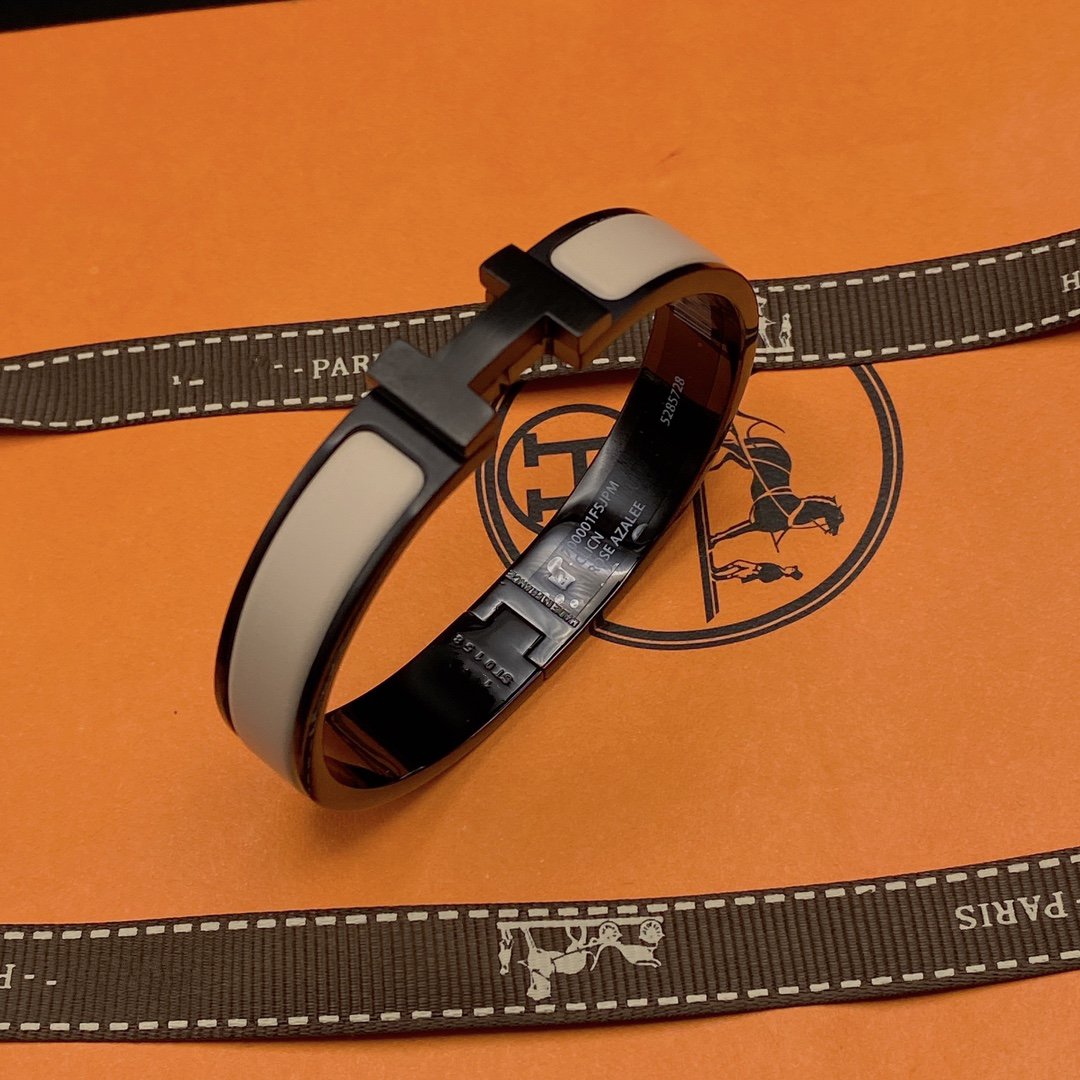 [AuraEcho]H BRACELET 12MM BLACK BEIGE CERAMIC