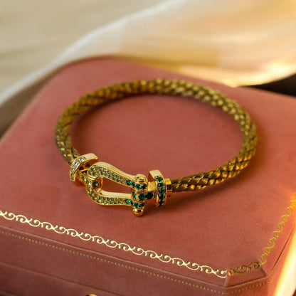 [AuraEcho]FORCE 10 GOLD GREEN DIAMOND PAVED