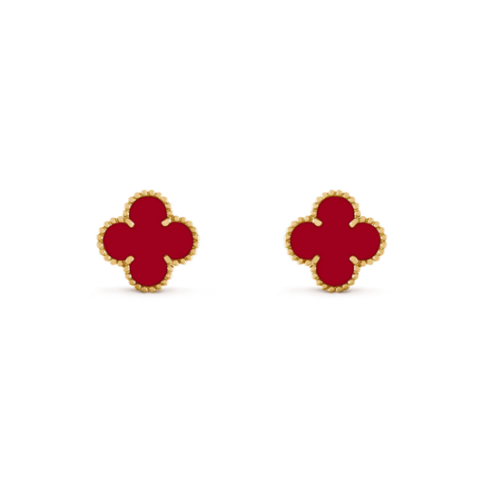 [AuraEcho]CLOVER MEDIUM 1 MOTIFS CARNELIAN  EARRINGS