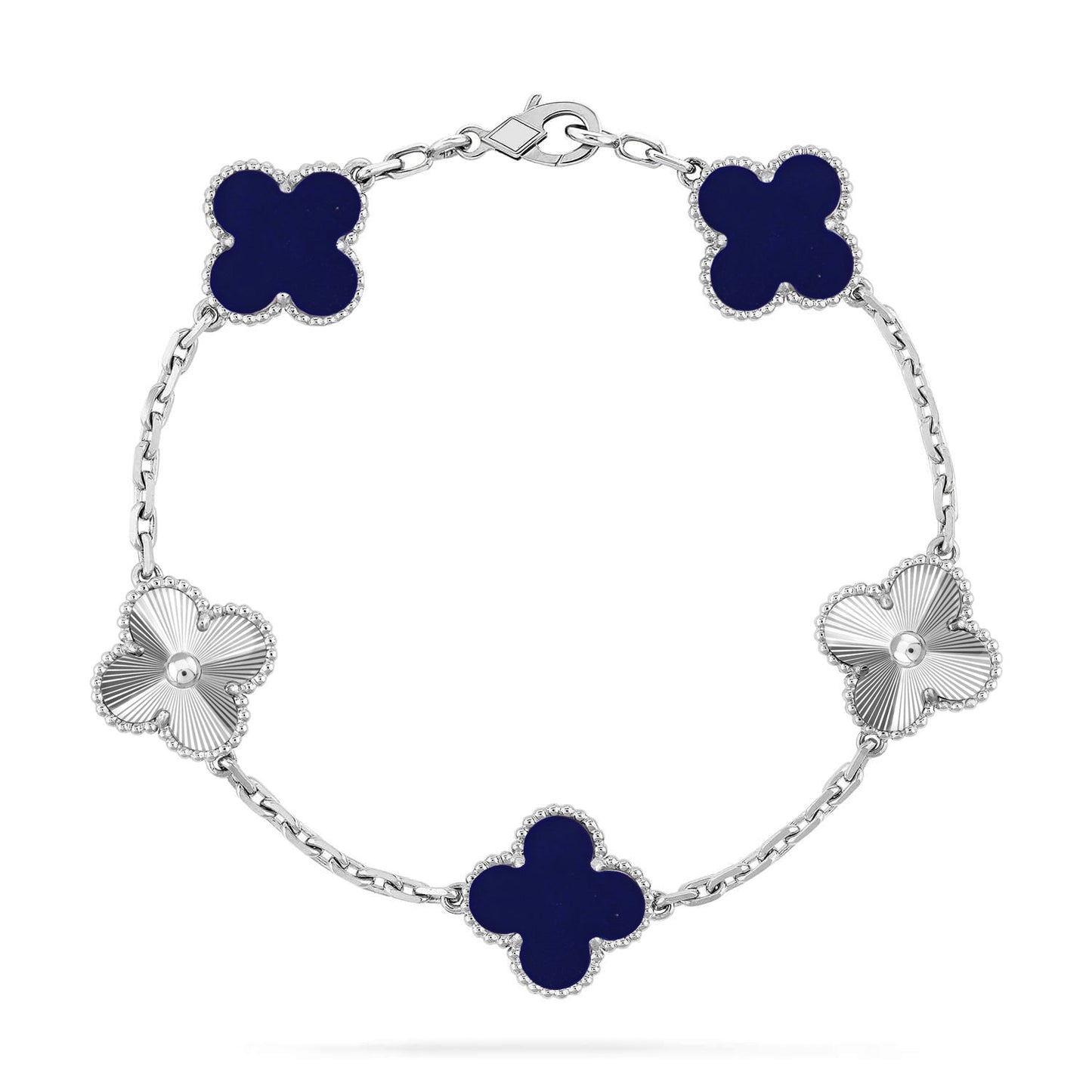 [AuraEcho]CLOVER 5 MOTIF LAPIS LAZULI BRACELET COLLECTION