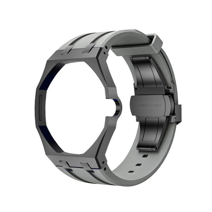 [AuraEcho]Oak Pop Black Steel Case & Silicone Strap(Only Strap)