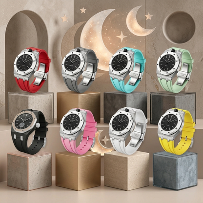 [AuraEcho]Royal Oak Pop Exclusive Steel Case & Silicone Strap With Cradle