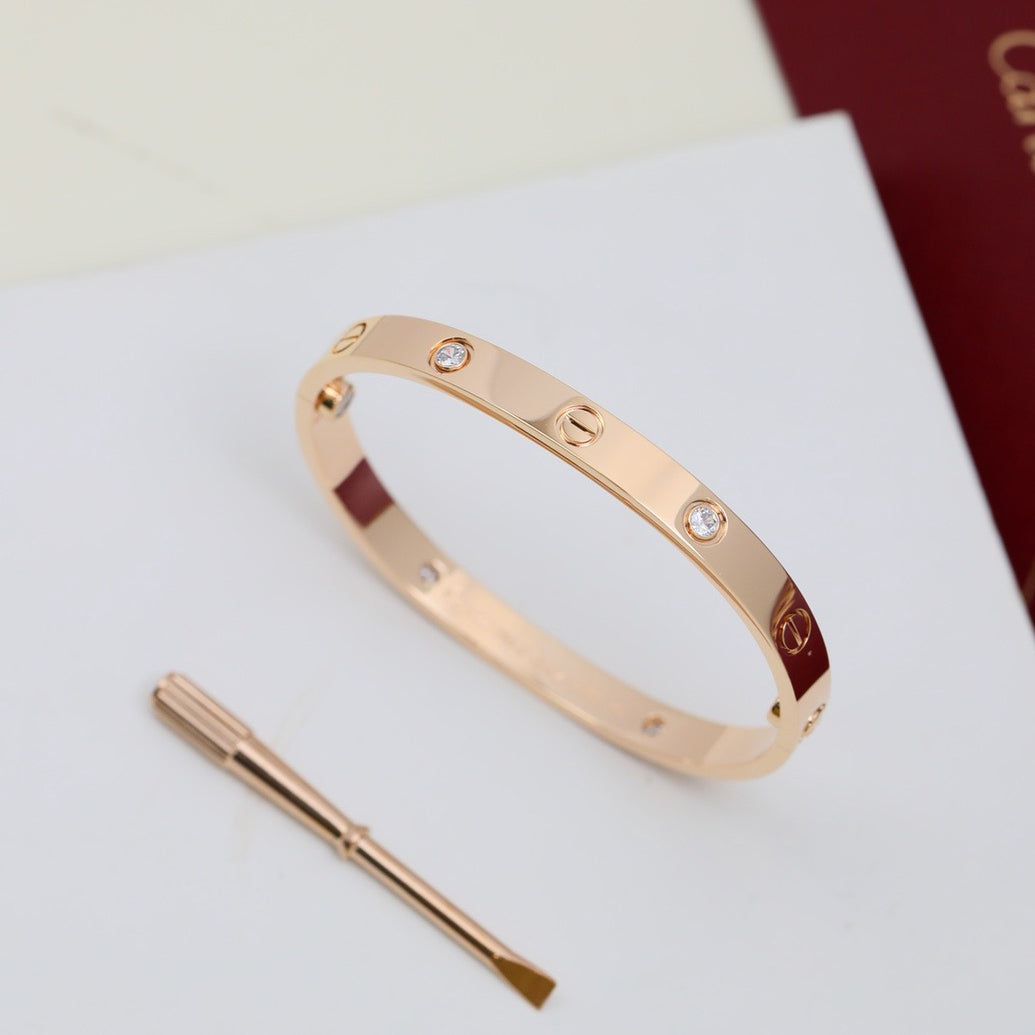 [AuraEcho]LOVE BRACELET 6.1MM 4 DIAMONDS