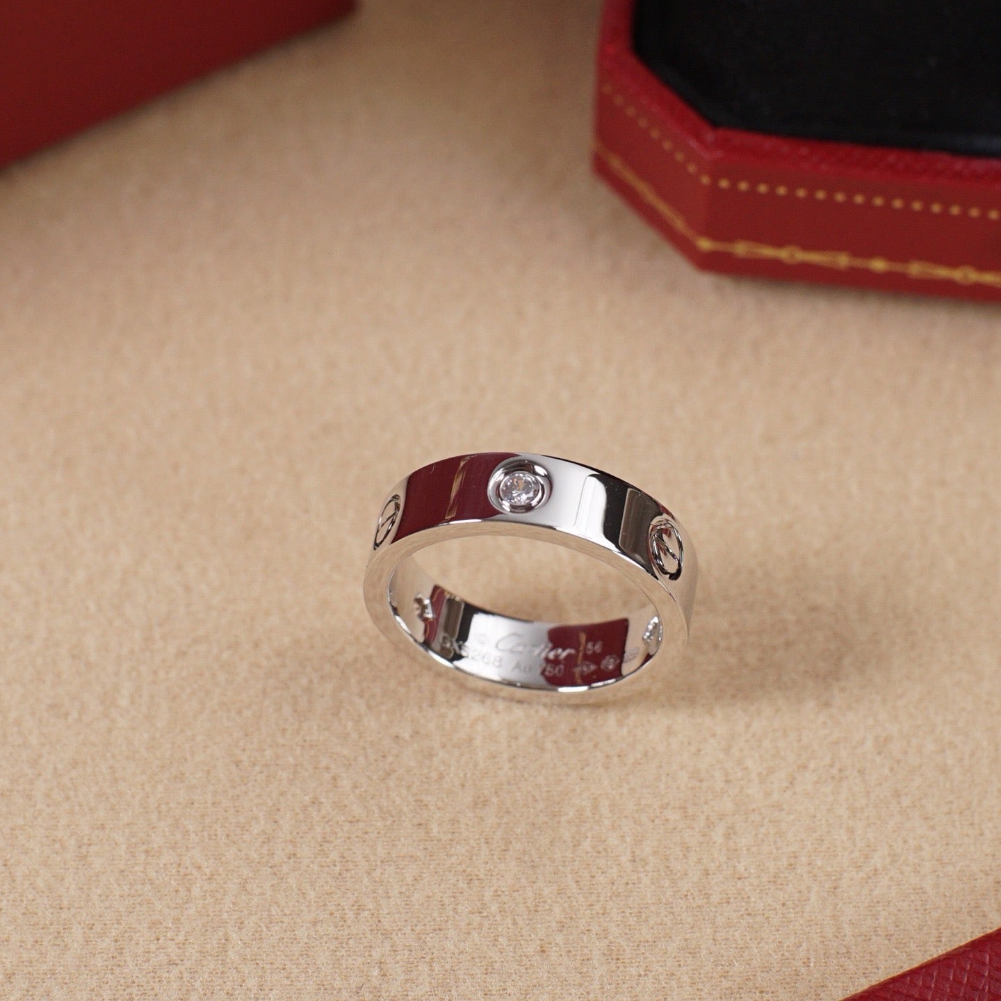 [AuraEcho]LOVE 5.5MM 3 DIAMOND RING