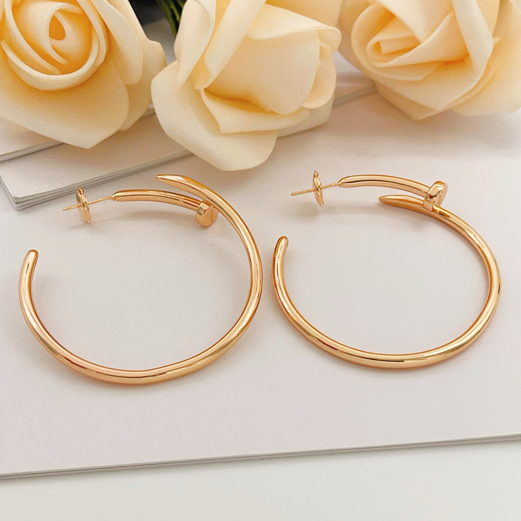 [AuraEcho]JUSTE NO DIAMOND LARGE EARRINGS