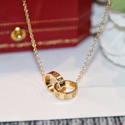 [AuraEcho]LOVE DOUBLE RING NECKLACE