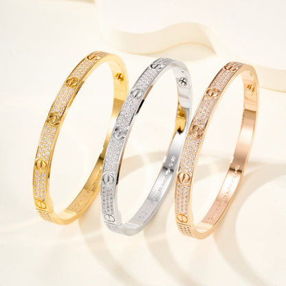 [AuraEcho]LOVE BRACELET 4.8MM DIAMOND-PAVED