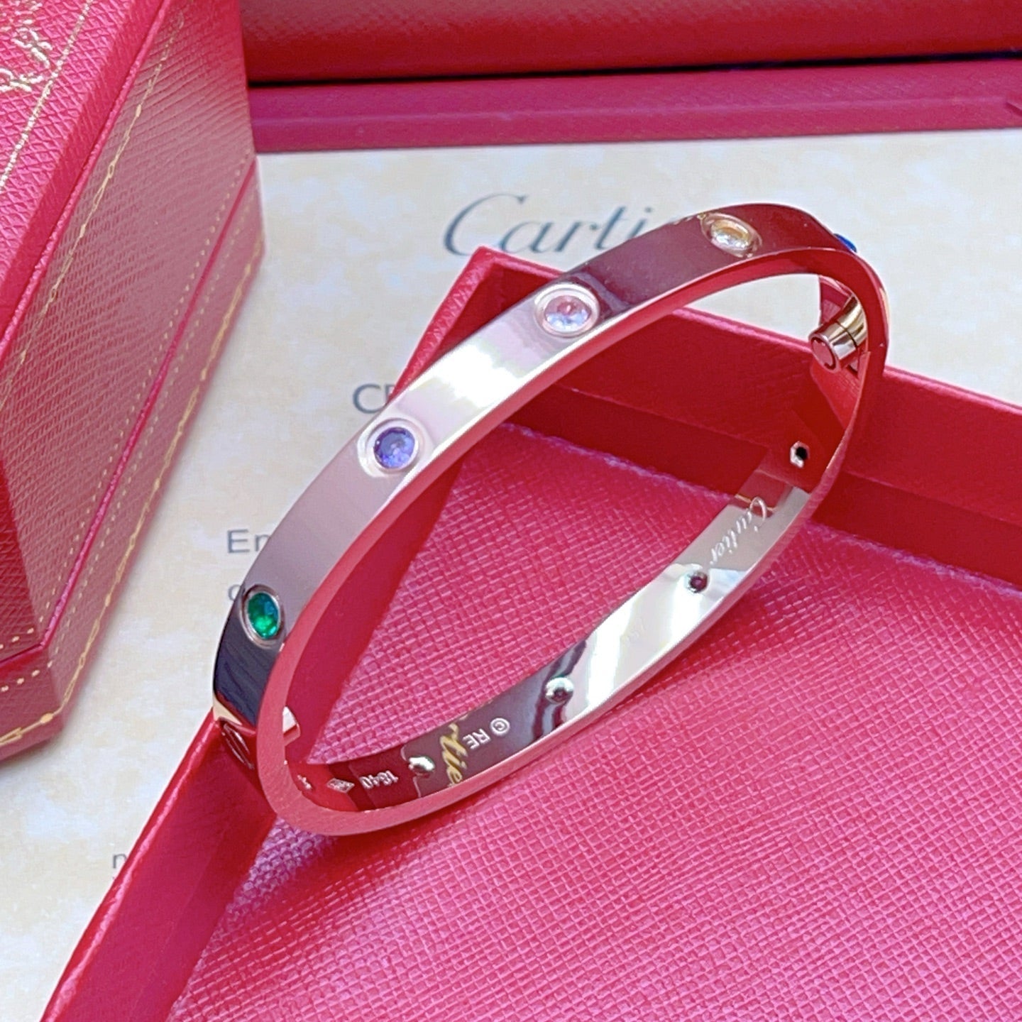 [AuraEcho]2026 RAINBOW LOVE BRACELET 6.1MM  10 DIAMONDS