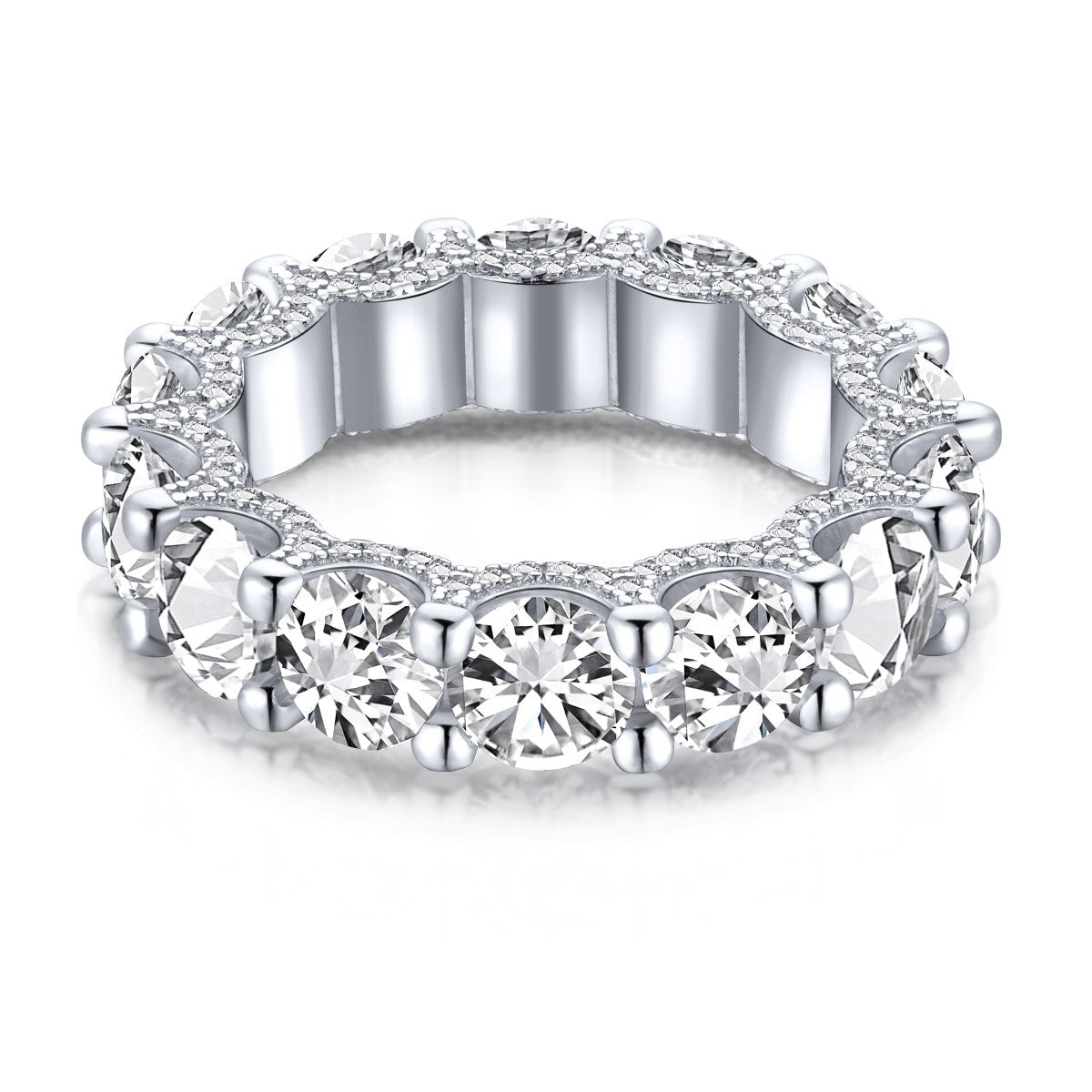 [AuraEcho]Gorgeous Round Cut Tennis Ring