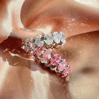 [AuraEcho]Dainty Elongated Cushion Cut Tennis Ring