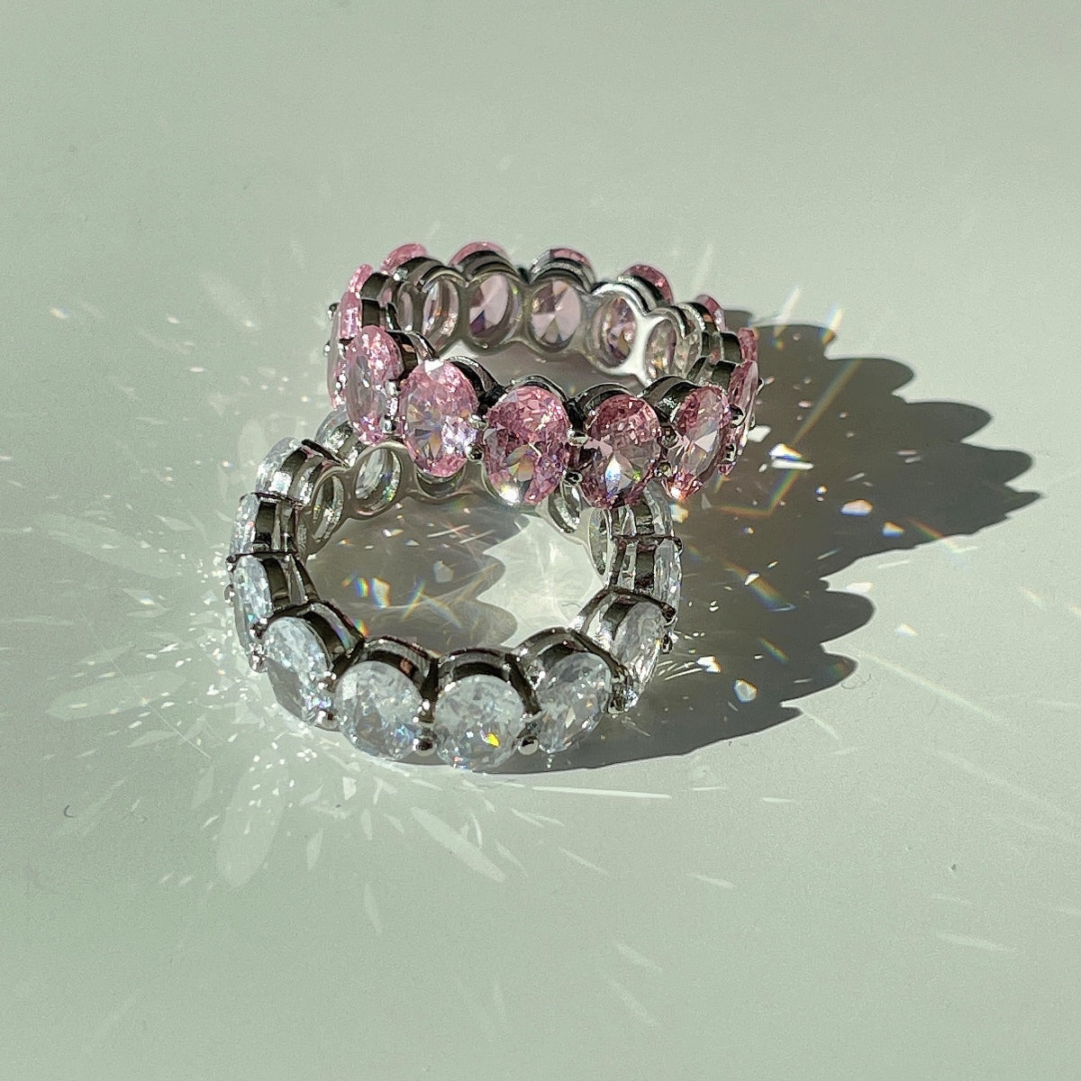 [AuraEcho]Dainty Elongated Cushion Cut Tennis Ring