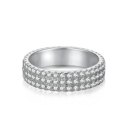 [AuraEcho]Dainty Round Cut Tennis Ring