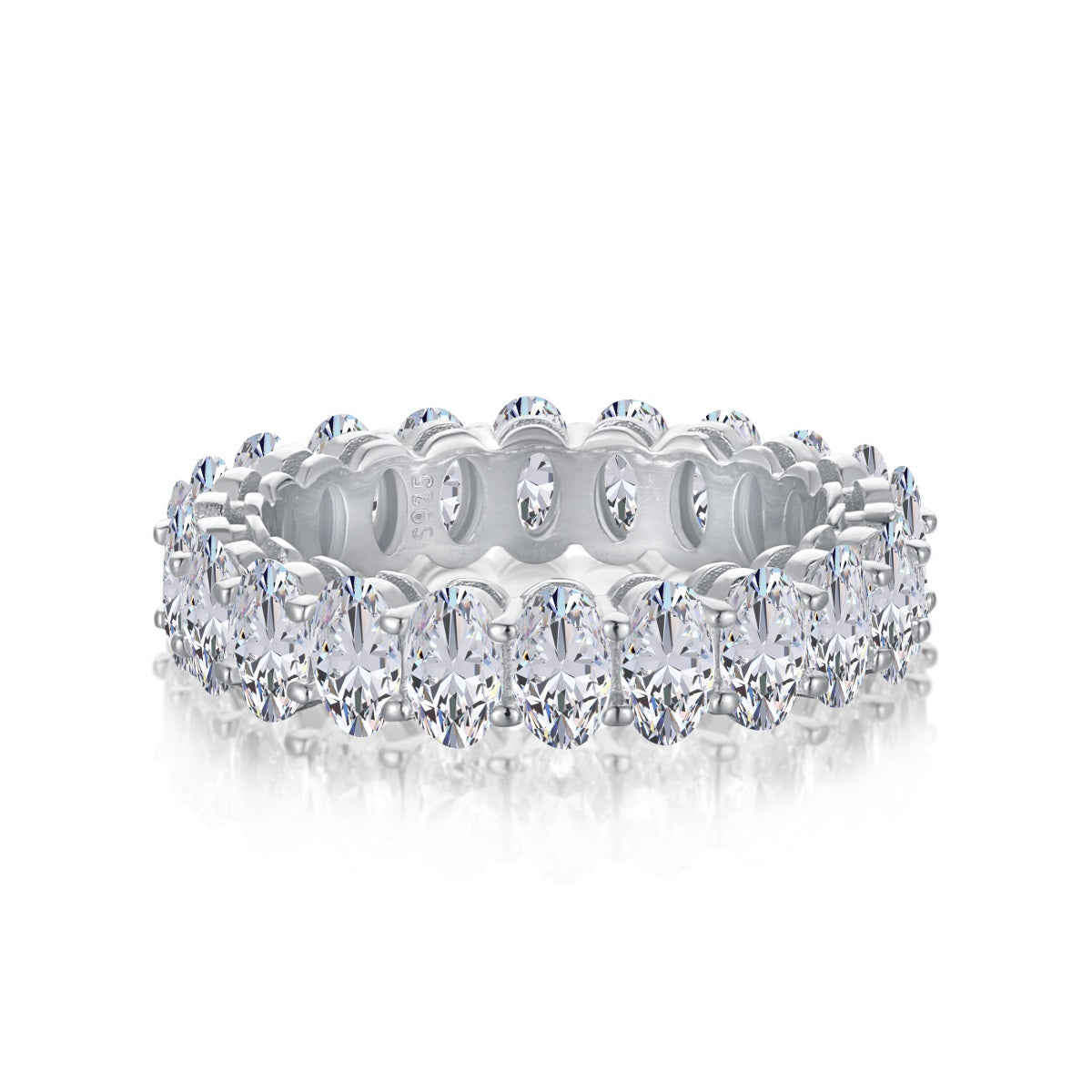 [AuraEcho]Ornate Oval Cut Tennis Ring