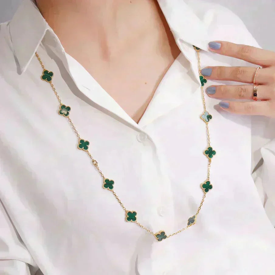 [AuraEcho]CLOVER 20 MOTIFS MALACHITE GOLD