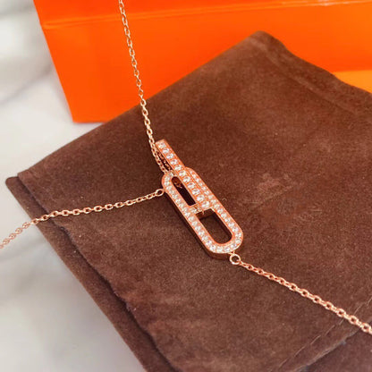[AuraEcho]HM NECKLACE PLATINUM ROSE GOLD DIAMOND