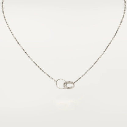 [AuraEcho]LOVE NECKLACE PINK GOLD AND SILVER